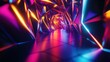 © Chatchanan - 3D glow effect of a glowing, geometric pattern with vibrant colors and smooth, reflective