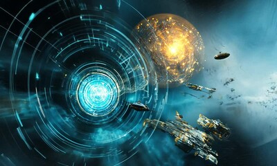Wall Mural - Space Exploration: Warp Speed to the Unknown