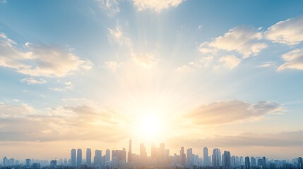 A breathtaking sunrise over a modern skyline capturing the beauty of urban landscapes at dawn