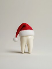 Tooth with Santa Hat