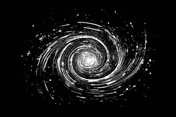 abstract grunge with ascii spiral galaxy a black and white textu