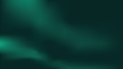Wall Mural - dark emerald green wave gradient background. glowing green wave isolated on black backdrop. vector i