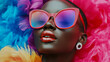 © Killian - Vibrant Feathered Fashion Portrait