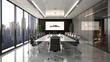 © adibaatmarini - Modern Conference Room with Cityscape View