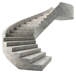 Wall Mural - PNG Modern concrete spiral staircase