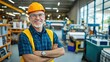 © WACHI - A smiling worker in safety gear stands confidently in a warehouse, showcasing a welcoming industrial environment.
