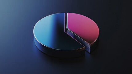 Leinwandbilder - Modern Design of Colorful Pie Chart on Dark Background
