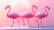 © Akash Tholiya - Stylish pink flamingo DJ digital art illustration