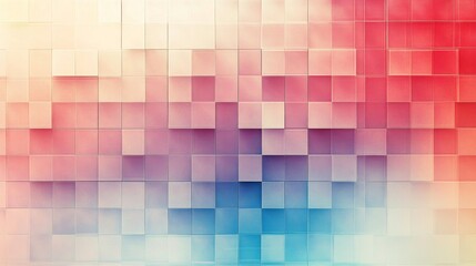 Poster - Colorful Abstract Background with Textured Squares