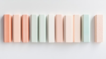 Aufkleber - Colorful Abstract Blocks on White Background
