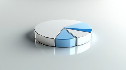 Poster - Modern 3D Pie Chart in Soft Colors