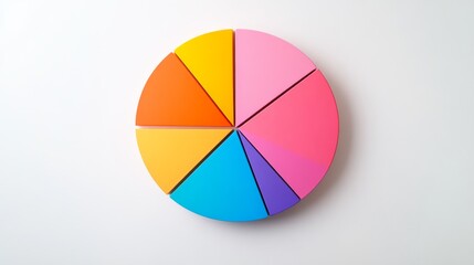 Poster - Colorful Pie Chart Representation for Data Visualization