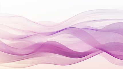 Poster - Soft Flowing Waves in Shades of Purple