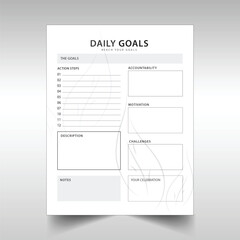  Daily Goals EPS Template Design