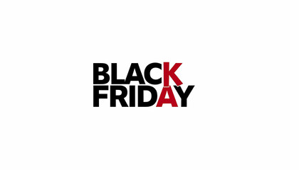  Stylized Black Friday text with a unique letter design on a white background