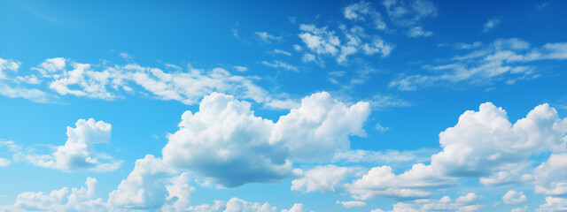 Wall Mural - blue sky background with tiny clouds. panorama background