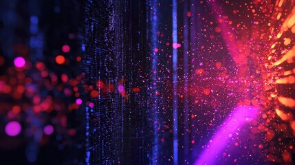 Wall Mural - data streams. data streams being filtered through a firewall.