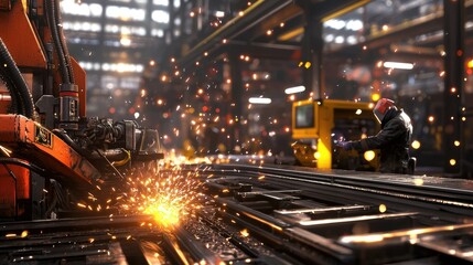 Poster - Dynamic sparks of heavy machinery in a factory environment