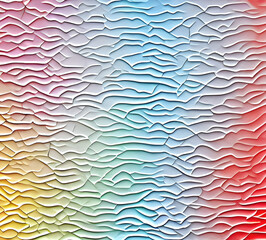 White and multicolored wavy dynamic motion flow graphic. motion light shape curve. banner template cover wavy. texture background,, neat cracks, 8k quality.generative ai