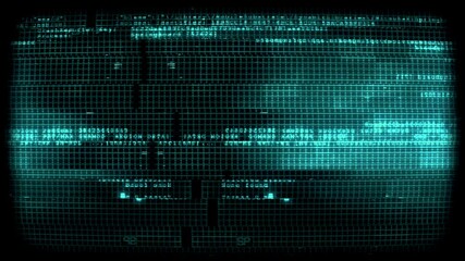 Wall Mural - A looping digital style screen background with data glitch and interference effects.
