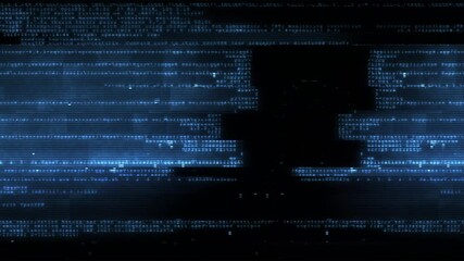 Wall Mural - A looping style screen background with data glitch and interference effects.
