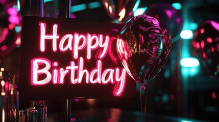 Canvas Print - A neon sign saying 