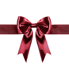 Wall Mural - Red Gift Ribbon & Bow isolate on transparent background