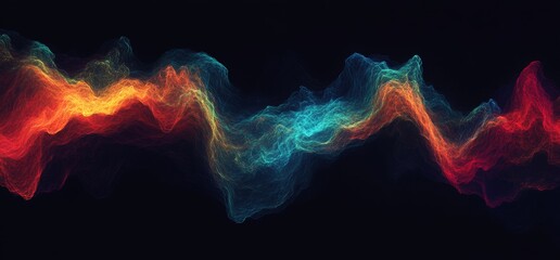 Abstract Glowing Wave Art - Dynamic and Vibrant