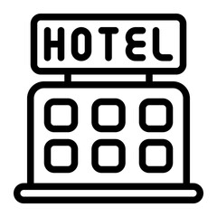 Poster - Hotel Line Icon