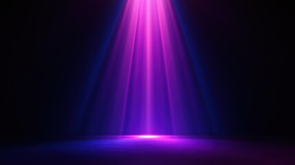 Wall Mural - a spotlight shines brightly from above with a dark background.