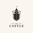 © Hary JarangMandi - castle design art logo vector illustration.