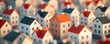 © Adul khotchasri - A vibrant, miniature landscape filled with colorful houses, emphasizing a single standout orange-roofed home amid a cluster of red-roofed structures.