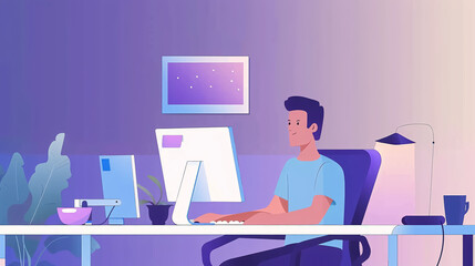 Programmer working in a software development company.