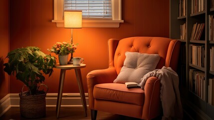 Poster - cozy orange book