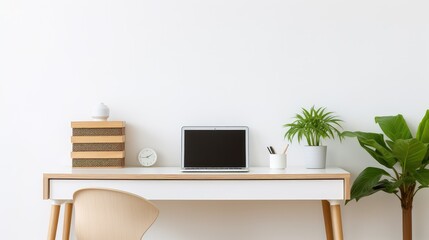 Sticker - organized laptop home desk