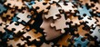 © JP STUDIO LAB - Colorful puzzle pieces forming a human head silhouette, symbolizing mental health, creativity, and problem-solving