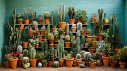 Canvas Print - bohemian cactus wall