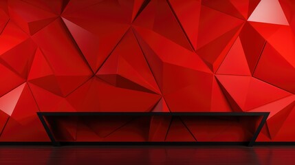 Sticker - modern red geometric