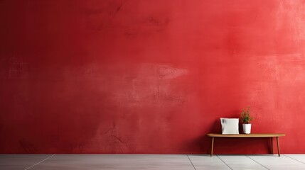 Wall Mural - brushstrokes red wall texture