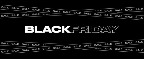 Wall Mural - black friday banner vector. black friday web banner design template. modern design with black friday