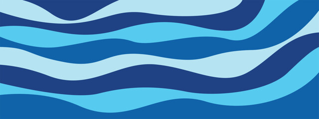 Wall Mural - abstract blue wave pattern background. template summer concept. vector illustration
