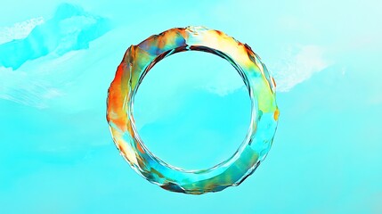Wall Mural - dreamlike pastel illustration of circular design