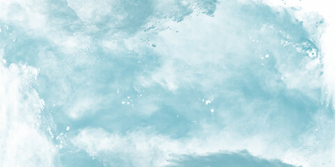 Wall Mural - blue and white watercolor background with abstract cloudy sky concept. abstract blue watercolor grunge smoke background. Texture background for graphic and web design. Smoke Overlays white Background