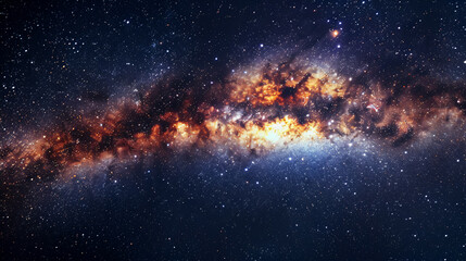 Stars and Galaxy Outer Space: Black Starry Background with a Shiny Starfield
