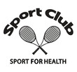 © Rafi design - Sport club lettering and rackets logo vector illustration