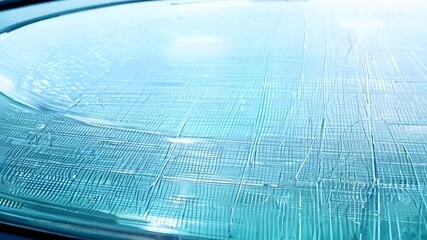 Wall Mural - pattern protective properties etched upclose enhances glass view reflective an grid covering sensor 