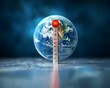 © Bussakon - Global Temperature Gauge on Earth Highlighting Warming Crisis
