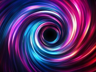 Wall Mural - mesmerizing neon vortex swirling spiral of vibrant blues pinks and purples