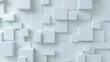 © Mahemud - White Color Technology Concept: Geometric Square Background. Modern Abstract White Background Design with Minimal Geometric White Light
