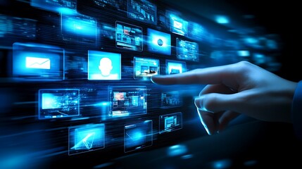 Digital Interface User Interaction Simple Neutral Background with Free Space for Design